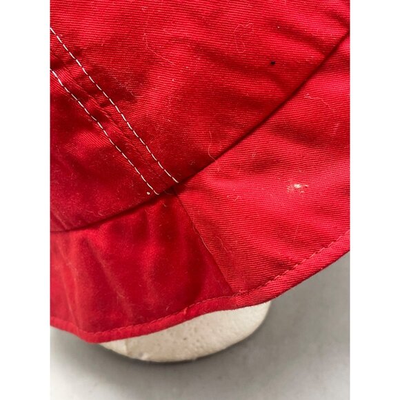 vtg Canada Bucket Hat Maple Leaf Logo sun red white cotton large READ - Picture 3 of 8